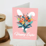 Cute Bunny Bouquet Easter Holiday Card