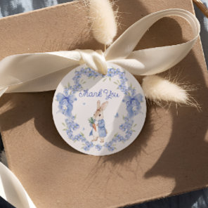 Cute Bunny Boy Baby Shower Thank you Favor Tags