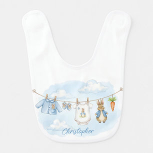 Cute Bunny Boy Clothesline Baby Bib