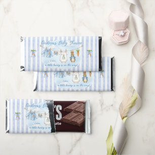Cute Bunny Boy Clothesline Baby Shower Thank You Hershey Bar Favors
