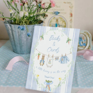 Cute Bunny Boy Clothesline Books and Cards Sign