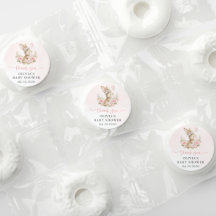 Cute Bunny, Butterfly, Pink Flowers, Baby Shower