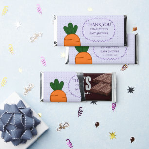 Cute Bunny & Carrot Baby Shower Hershey Bar Favors