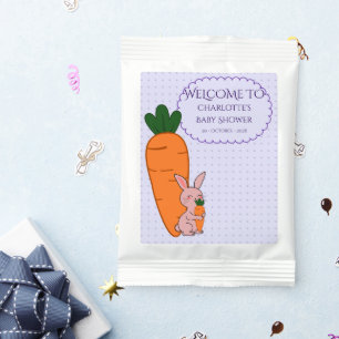 Cute Bunny & Carrot Baby Shower Hot Chocolate Drink Mix
