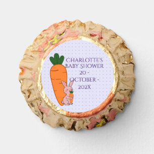 Cute Bunny & Carrot Baby Shower Reese's Peanut Butter Cups