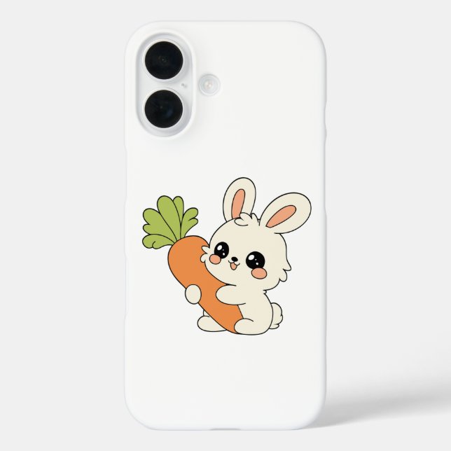 Cute Bunny Carrot Phone Case (Back)