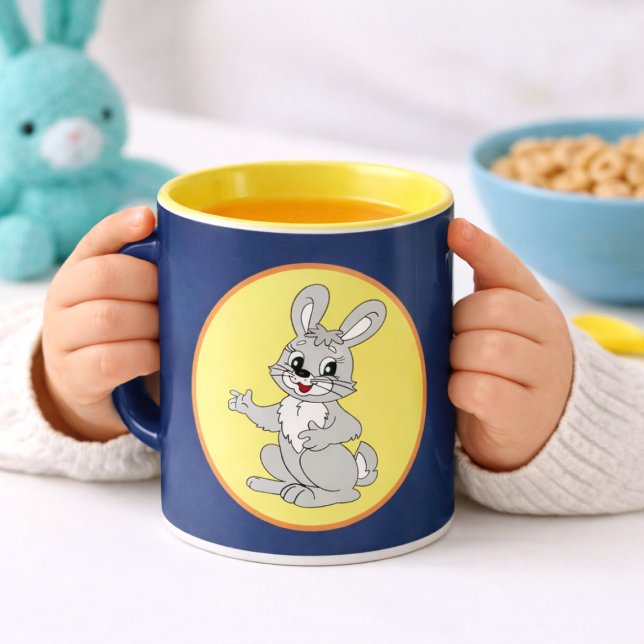 Cute Bunny Cartoon for Kids–Bunny Lovers Drinkware Mug (Creator Uploaded)