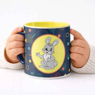 Cute Bunny Cartoon Kids Illustration Mug