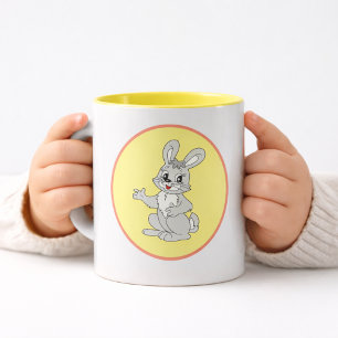 Cute Bunny Cartoon Kids Mug