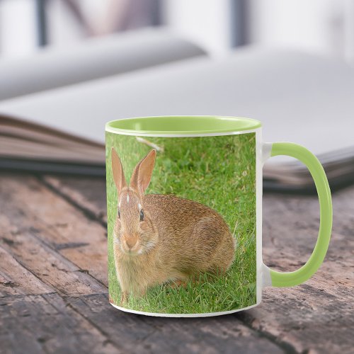 Cute Bunny Chewing Greens on the Golf Fairway Mug