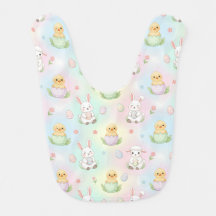 Cute Bunny Chick & Lamb Easter Pattern