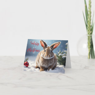 Cute Bunny Christmas Card