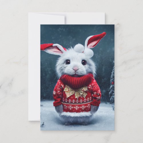 Cute Bunny Christmas card