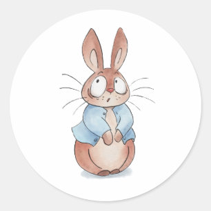 Cute bunny classic round sticker