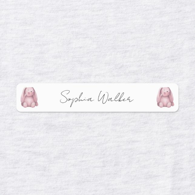 Cute Bunny clothing labels for baby toddler kids  (Design 1)