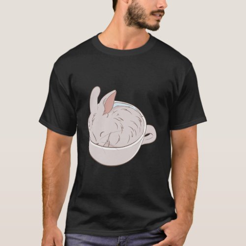Cute Bunny Coffee Monday Rabbit T_Shirt
