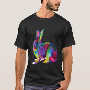 Cute Bunny Colorful Artistic Rabbit Lovers &amp Ow T-Shirt