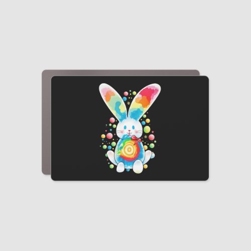 Cute Bunny Colorful Easter Egg Funny Bunny Easter Car Magnet
