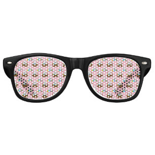 Cute Bunny Colorful Easter Egg Hunt Basket Pattern Retro Sunglasses