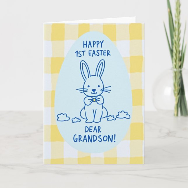 Cute Bunny Congrats Card (Front)
