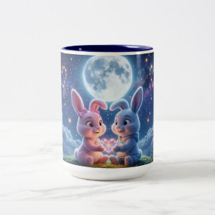 Cute Bunny Couple Coffee Mug - Milo & Mimi 3D Anim