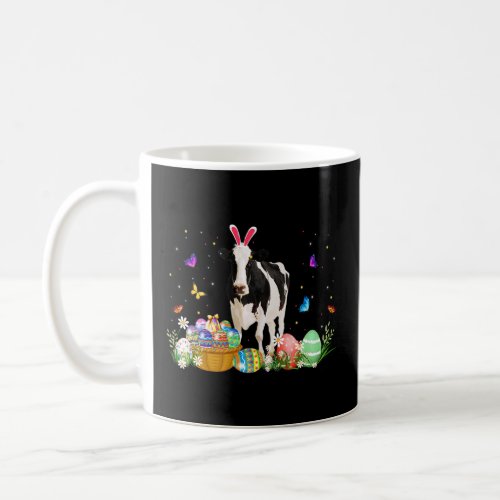 Cute Bunny Cow Easter Hunting Eggs Farmers Happy E Coffee Mug