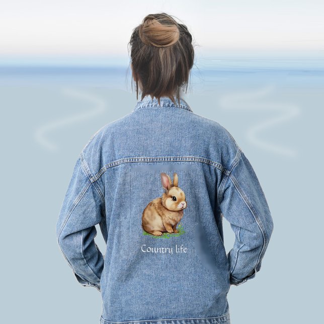 Cute Bunny  Denim Jacket (Creator Uploaded)