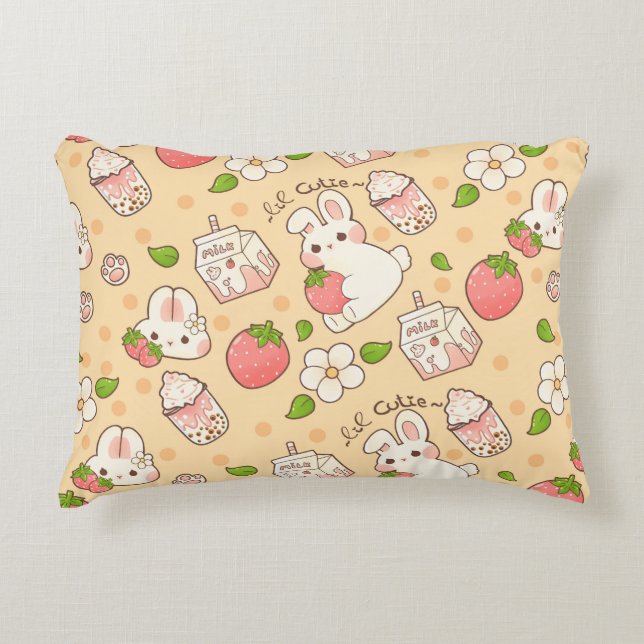 cute bunny design accent pillow (Front)