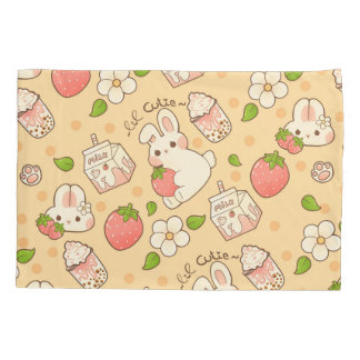 cute bunny design pillow case