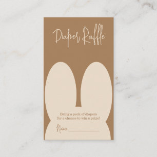 Cute bunny diaper raffle enclosure card