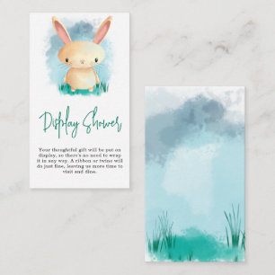 Cute bunny - display shower enclosure card