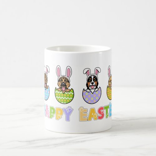 Cute Bunny Dog Breed Easter Day Coffee Mug