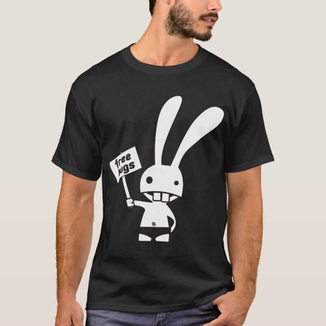 cute bunny double side t-shirt (Front)