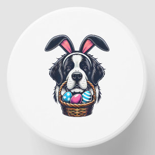 Cute Bunny Ear Saint Bernard Dog Easter Egg Owner  Mini Candle Favors