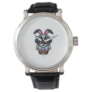 Cute Bunny Ear Saint Bernard Dog Easter Egg Owner  Watch