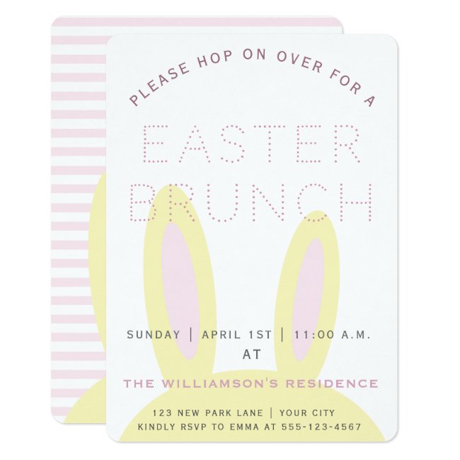 Cute Bunny Ears | Easter Brunch Invitation