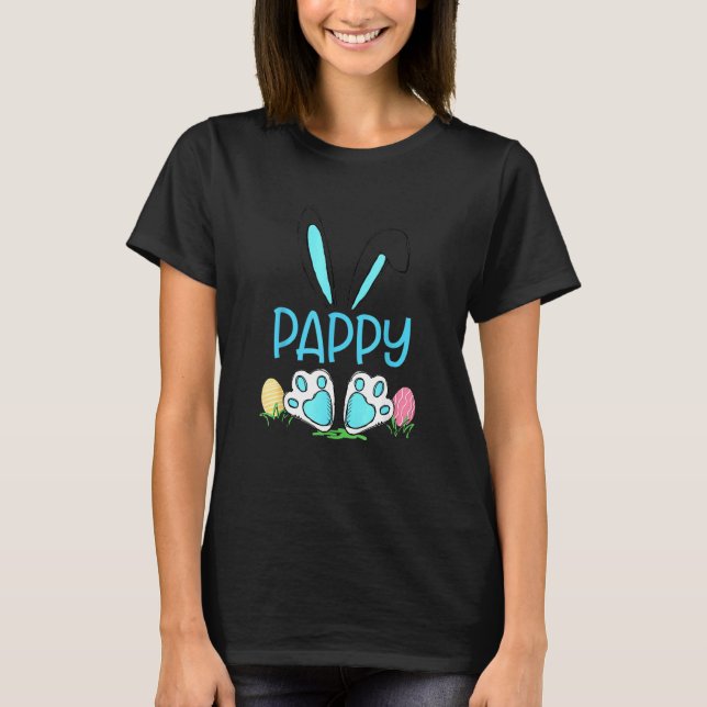 Cute Bunny Ears Easter Pappy Matching Egg Hunter M T-Shirt (Front)