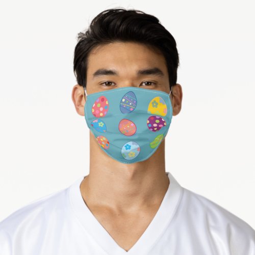 Cute Bunny Ears Happy Easter Egg Hunt Adult Cloth Face Mask