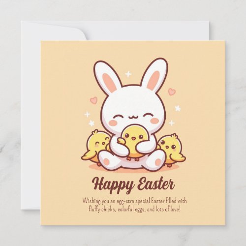 Cute Bunny Easter Card