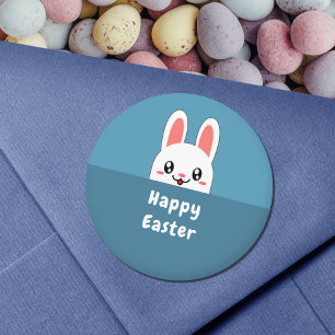 Cute Bunny Easter Classic Round Sticker