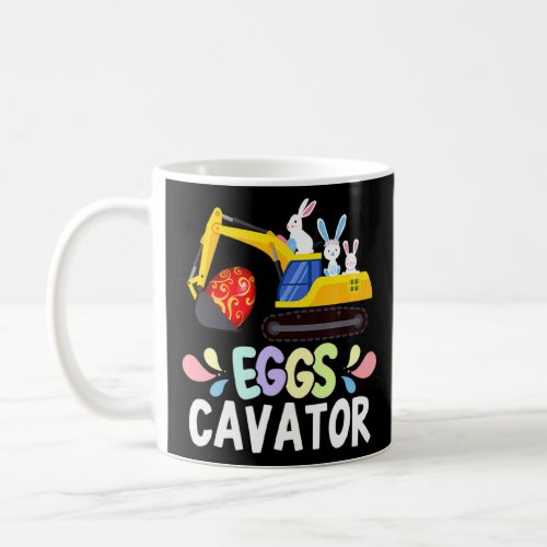 Cute Bunny Easter Egg Hunt Eggs Cavator Easter  Ki Coffee Mug