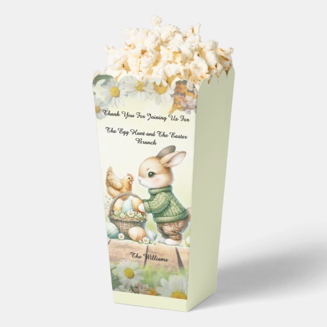 Cute Bunny Easter Popcorn Treat Box (Popped)