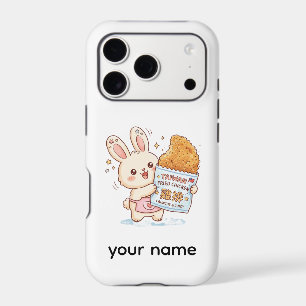 Cute Bunny Eating Taiwanese Fried Chicken Cutlet F iPhone 17 Pro Case