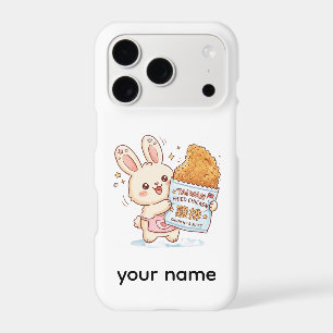 Cute Bunny Eating Taiwanese Fried Chicken Cutlet F iPhone 17 Pro Case
