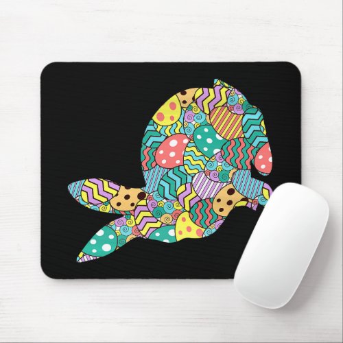 Cute Bunny Egg Flower Easter Day Funny Gifts  Mouse Pad
