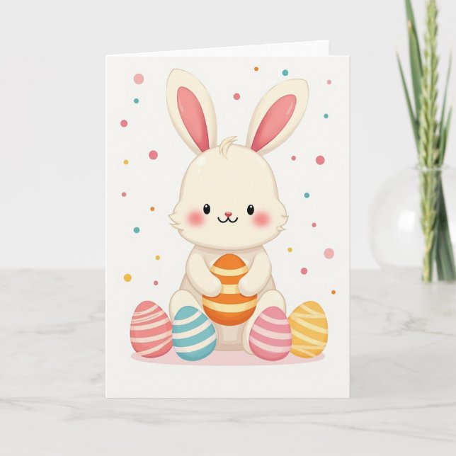 Cute Bunny Egg Hunt Card (Front)