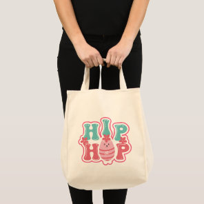 Cute Bunny Egg Hunt Hip Hop Happy Easter Tote Bag