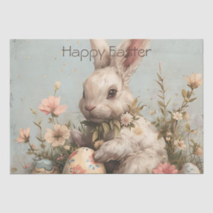 Cute Bunny Eggs Flowers Easter  Tissue Paper