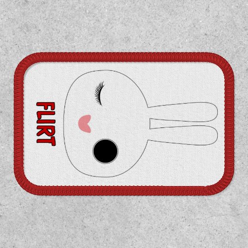 Cute Bunny Emoji Emote FLIRT or Name Patch