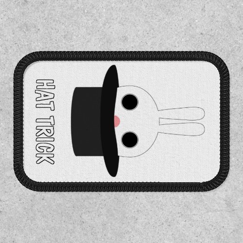 Cute Bunny Emoji Emote HAT TRICK or Name Patch